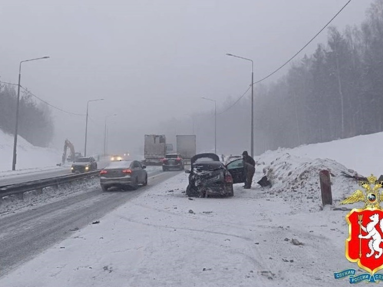В Свердловской области перекрыли участок важной трассы из-за массовой аварии