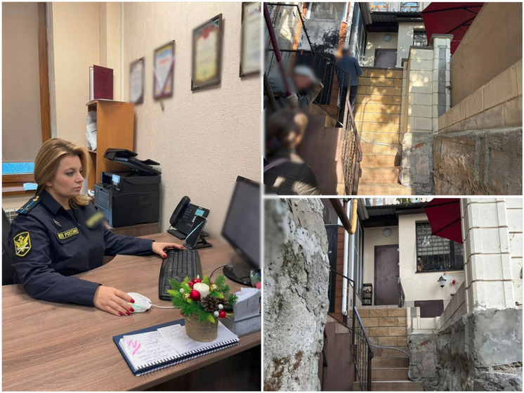 В Ялте под контролем приставов снесли незаконную перегородку во дворе дома