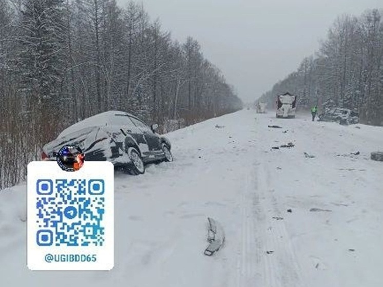 На трассе Южно-Сахалинск — Оха произошло лобовое столкновение