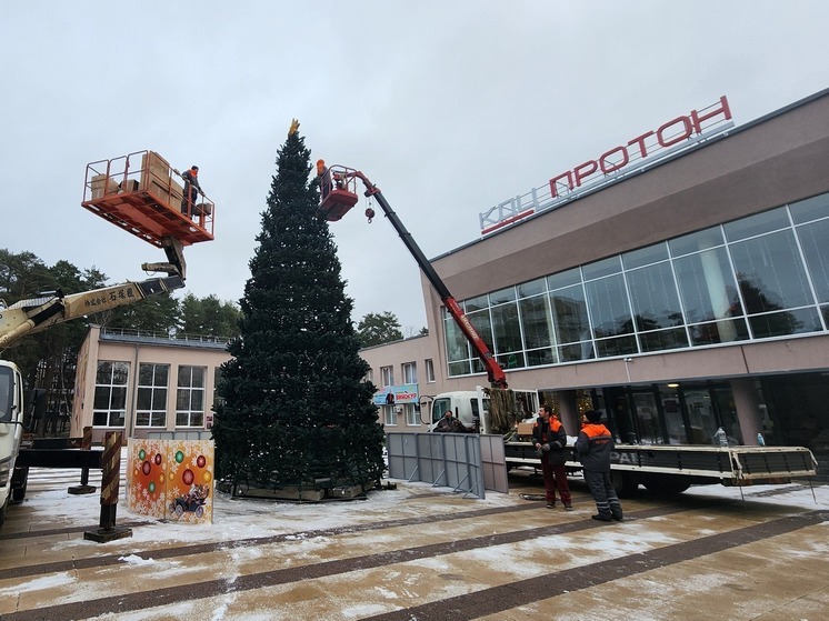 В Протвино зажгли главную новогоднюю елку