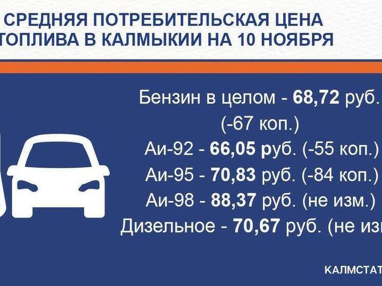 В Калмыкии снижается цена на бензин