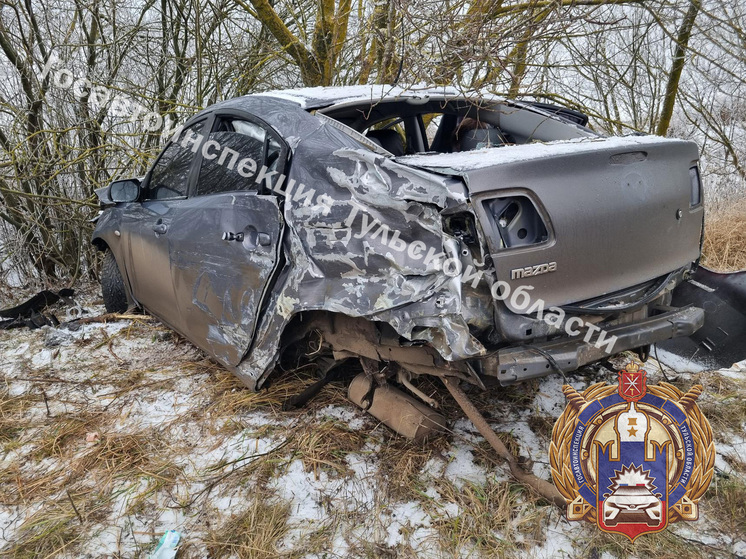 Подросток на «Мазде» выехал на встречку и столкнулся с фургоном под Узловой