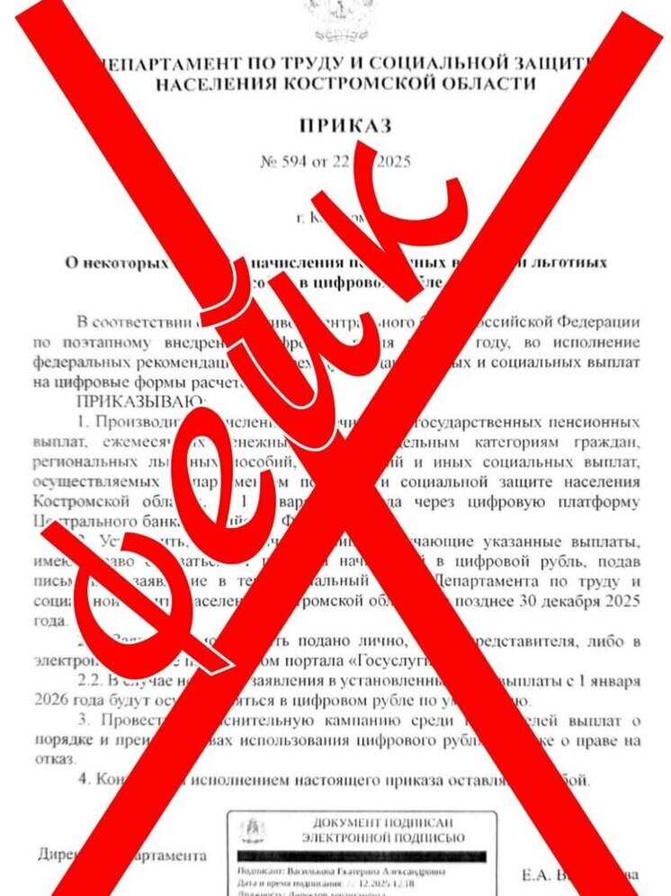 Костромские фейки : пенсионеров пугают цифровым рублем