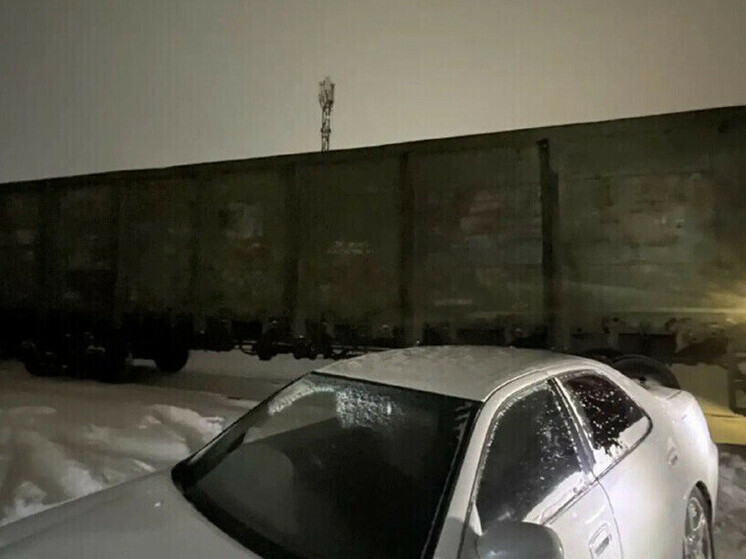 В Благовещенске локомотив столкнулся с автомобилем