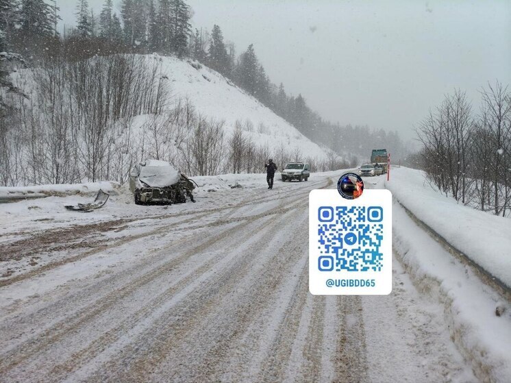 В Анивском районе грузовик столкнулся с легковушкой, два человека пострадали