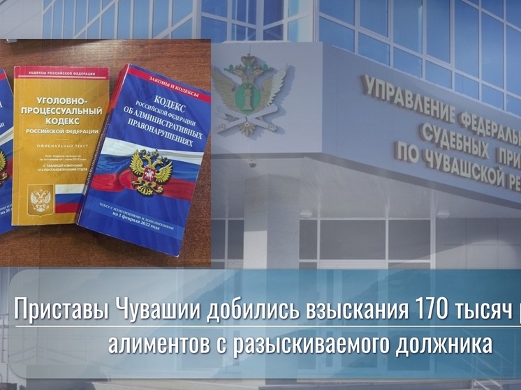 Приставы Чувашии взыскали 170 тысяч рублей алиментов с разыскиваемого должника
