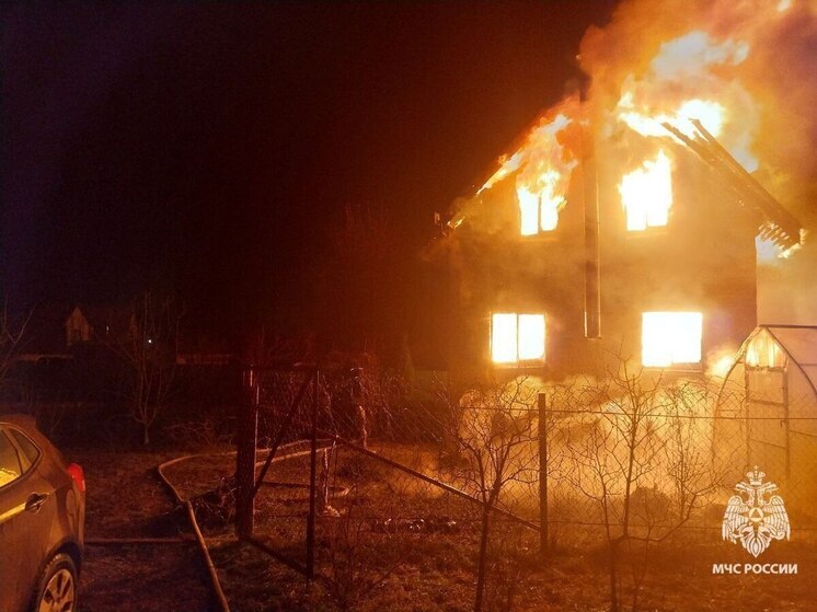 На пожаре в частном доме в Заокском районе пострадала женщина