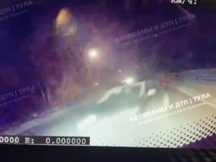 Опубликован момент ДТП, где разбился начальник узловского КСО Емаков