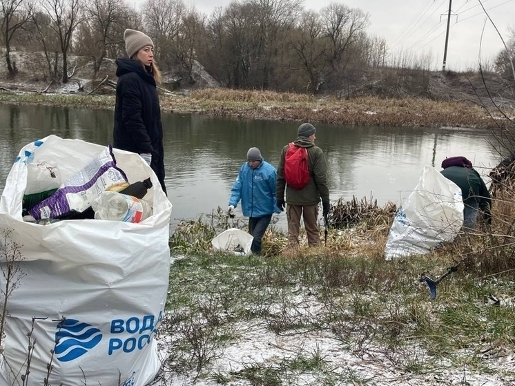 В Курске две группы защитников природы очистили берега реки Сейм от мусора