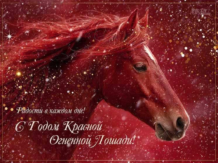 Поздравьте с Новым 2026-м годом Красной Огненной лошади своих близких
