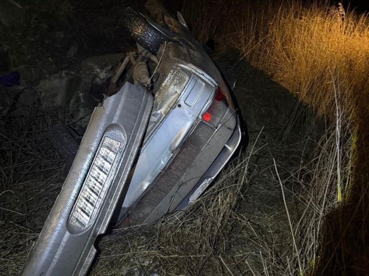 В Орловской области автоледи без прав опрокинулась в кювет