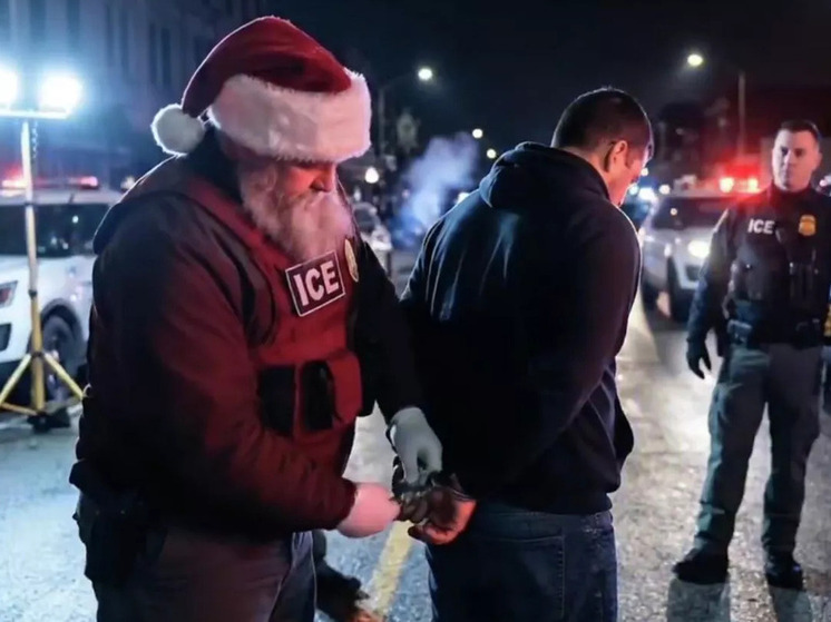 Американская служба ICE опубликовала провокационное видео с Санта-Клаусом, который депортирует мигрантов