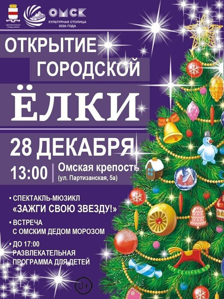 Мэр Шелест пригласил омичей на открытие Главной городской ёлки