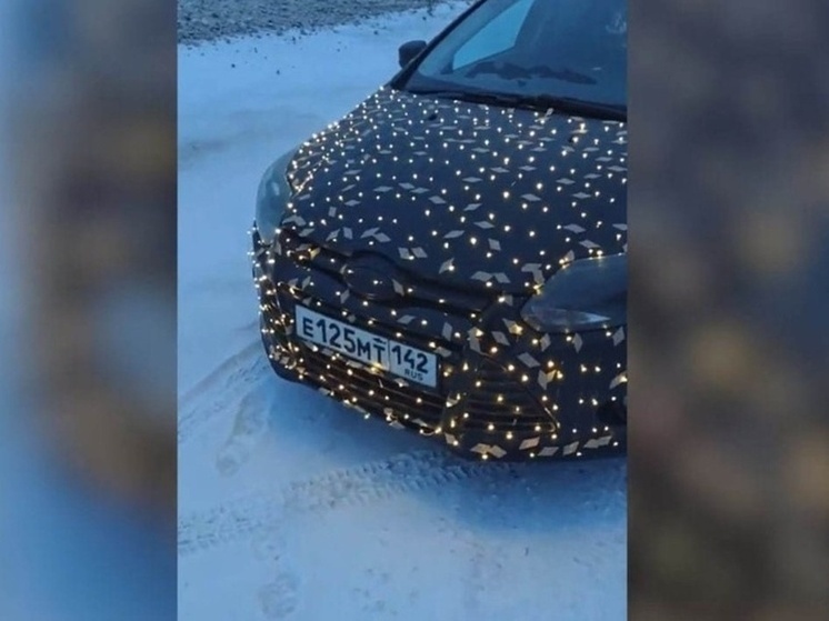 В Кузбассе праздничная гирлянда на автомобиле обернулась штрафом