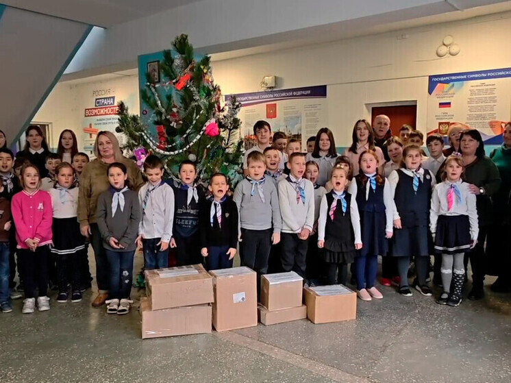 Ученики из Запорожской области собрали новогодние подарки для военных на передовой