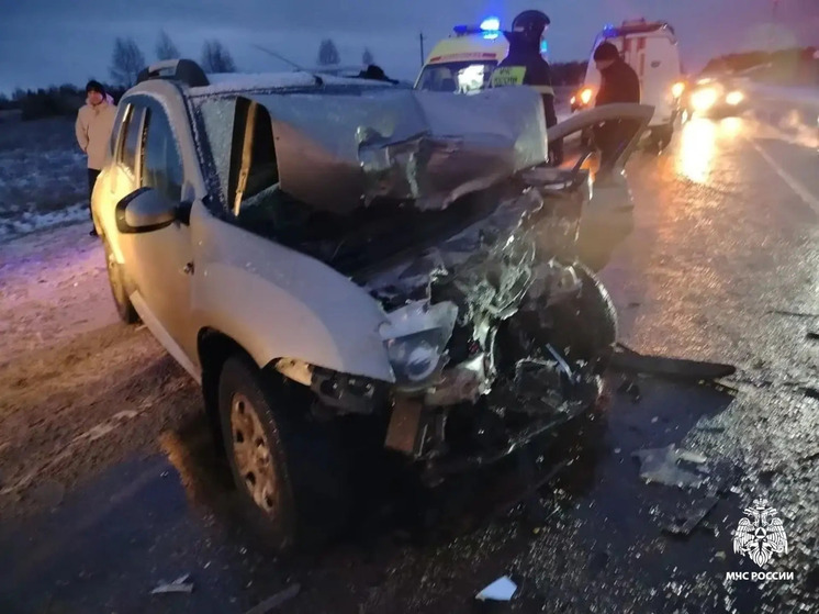 «Газель» и легковушка врезались друг в друга в Тверской области