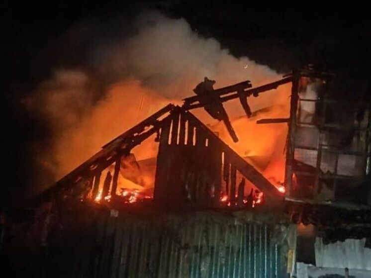 Под Курском фатежские спасатели потушили пожар в Почтовом переулке