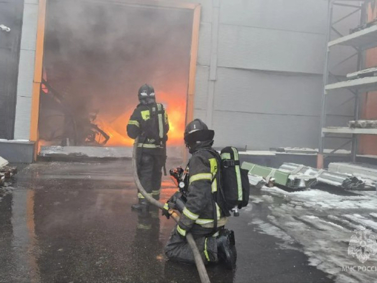 У горящего в Тульской области завода обрушилось 2000 квадратных метров кровли