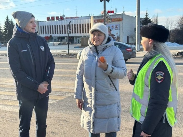 Железногорские спортсмены-чемпионы вместе с ГИБДД провели акцию «Мандарин трезвости» для водителей