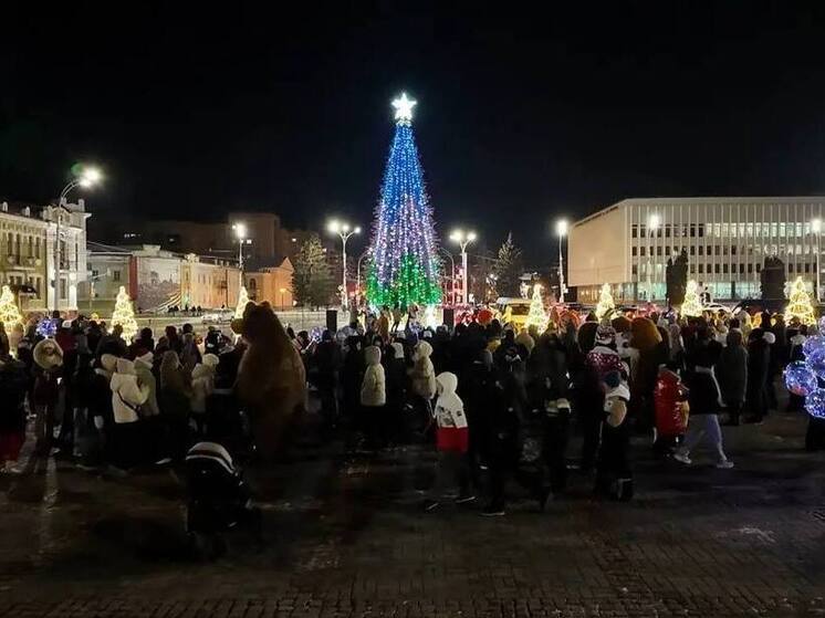 15-метровая ёлка зажглась в центре Тамбова