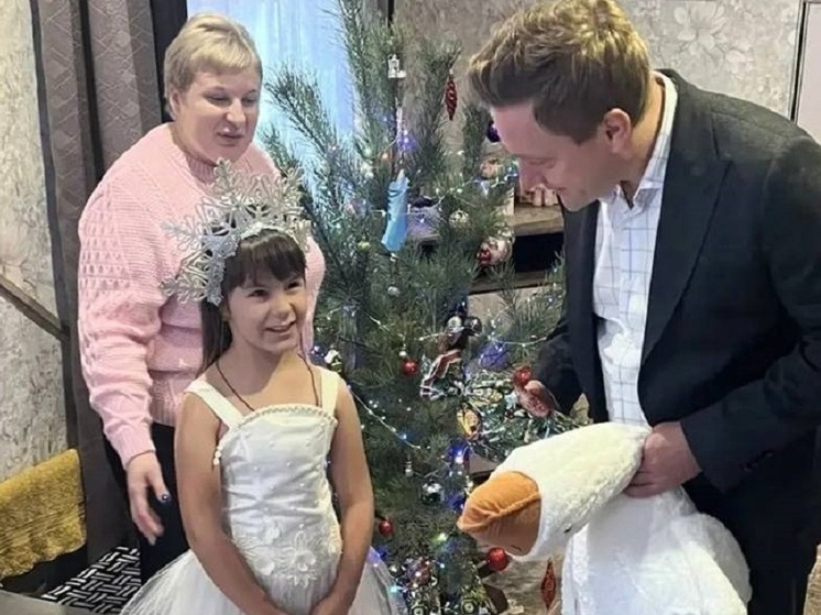 Денис Боков вручил подарки многодетной семье из Шацкого района