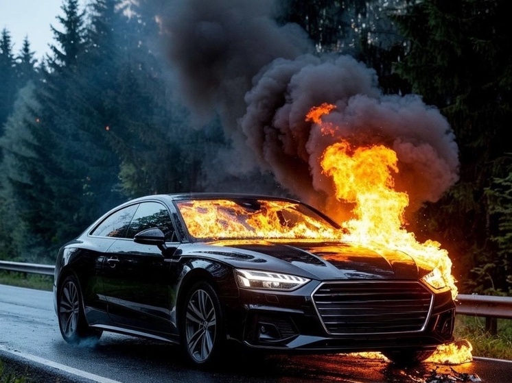 На улице Горького в Смирных сгорела иномарка