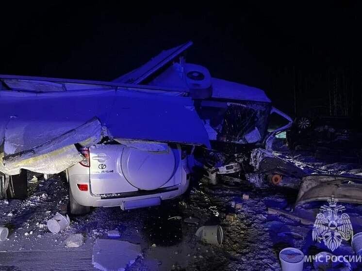 В Ивановской области столкнулись сразу четыре автомобиля