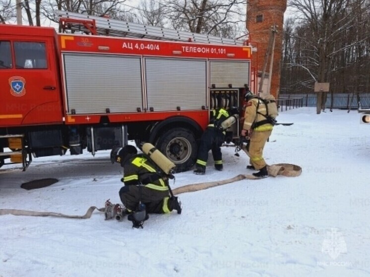 В Орловской области загорелась бревенчатая кухня