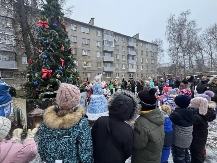 В рязанских дворах и поселках проходят новогодние детские праздники