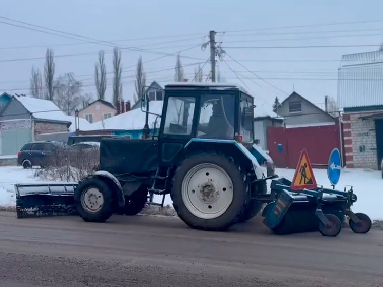 В Липецкой области на борьбу с первым сильным снегопадом вышли десятки единиц техники