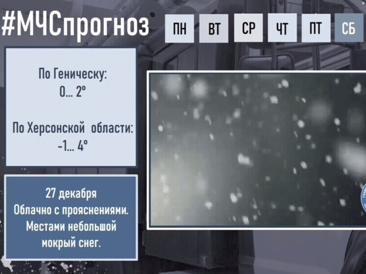 В Херсонской области сегодня ожидается гололедица при +4 градусах