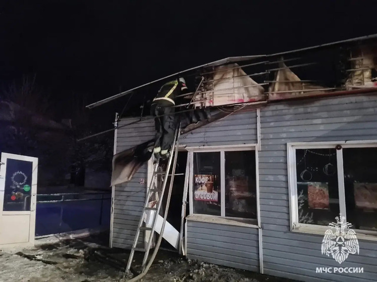 В Орле потушили пожар в металлической постройке на Черкасской