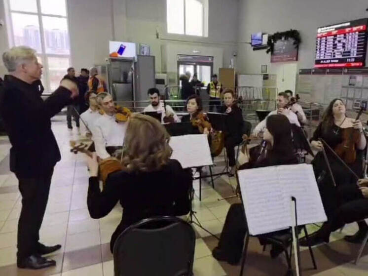 На вокзале Рязань-2 выступил камерный оркестр