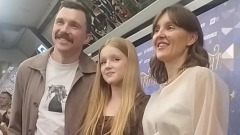 Василий Артемьев, София и дочь Лиза — на семейной премьере