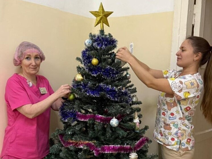 В Боровичской центральной районной больнице создали новогоднюю атмосферу