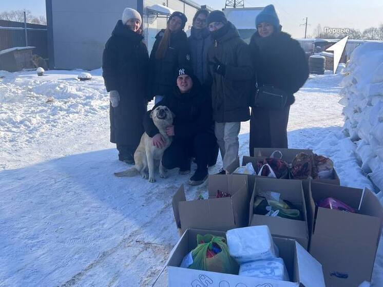 Подарки для животных хабаровского приюта передали учащиеся школы №85