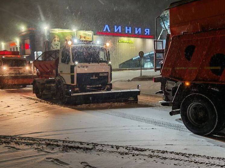 Курские дороги активно чистят от снега