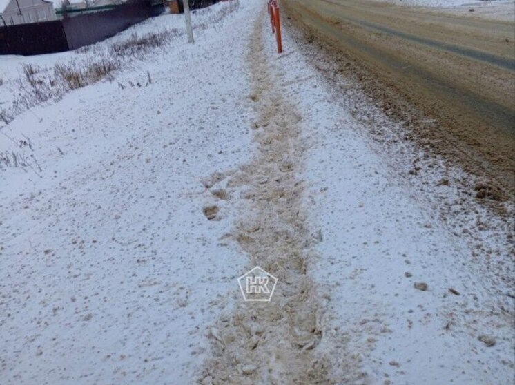 Жители Саловки жалуются на нечищеные тротуары