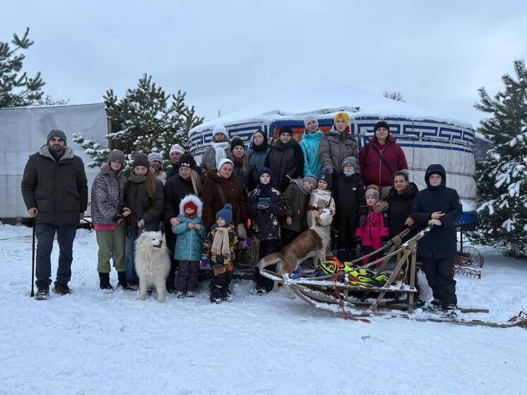 Семьи участников СВО посетили экоферму «Хаски Блюз» в Тульской области