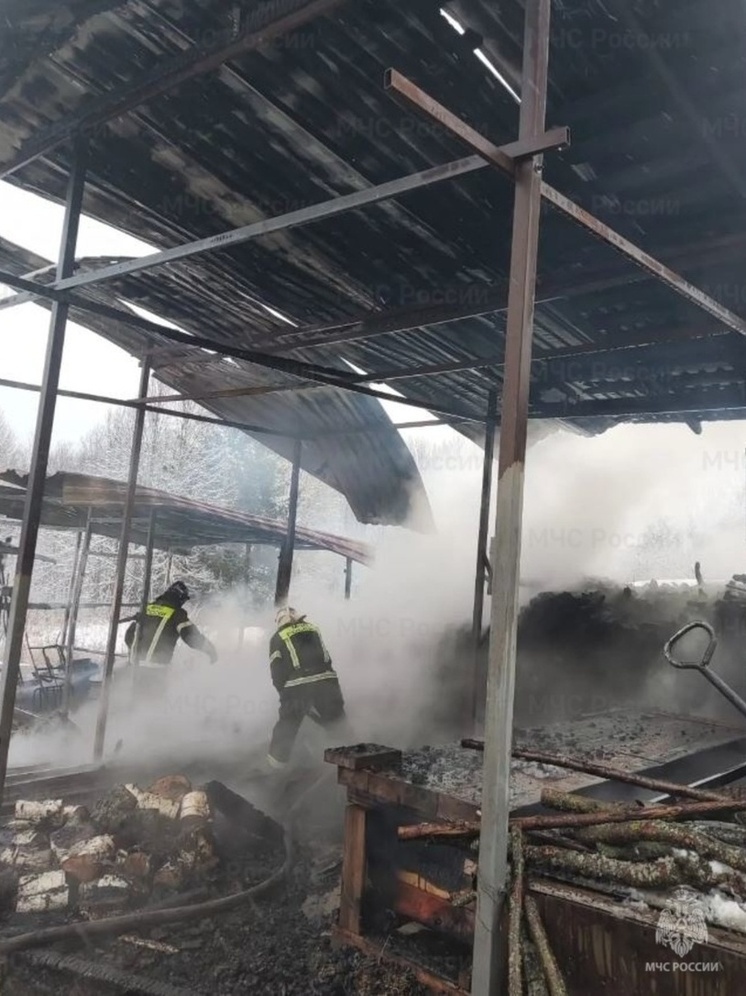 Под Козельском днём вспыхнул пожар