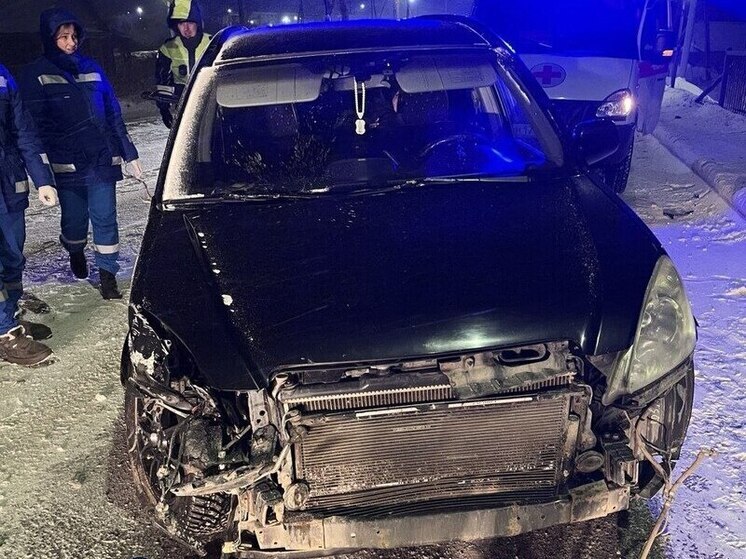 На трассе в Углегорском районе автомобиль врезался в отбойник, есть пострадавший