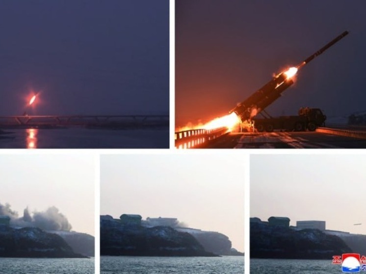 Глава Северной Кореи лично наблюдал запуск крылатых ракет в акватории Жёлтого моря