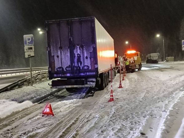 В Окуловском округе на СПАД М-11 «Нева» грузовой автомобиль врезался в барьер