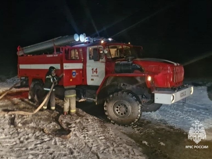 В Орловской области хозяева потушили пожар в своей хозпостройке
