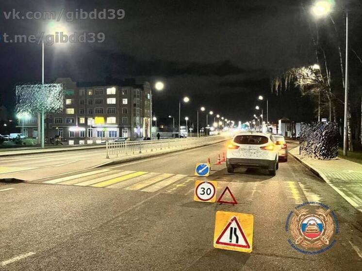 В Гурьевске на Советской водитель сбил пешехода на зелёный свет