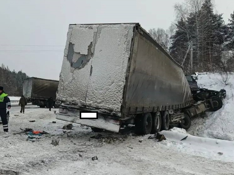 Водитель пострадал в столкновении двух грузовиков на трассе Пермь – Екатеринбург