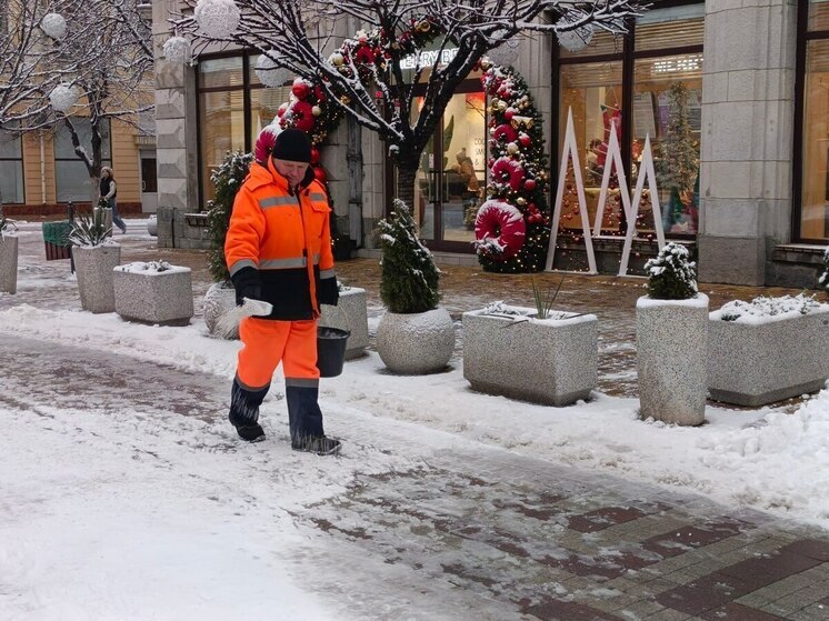 В Симферополе более 400 дворников расчищают улицы от снега