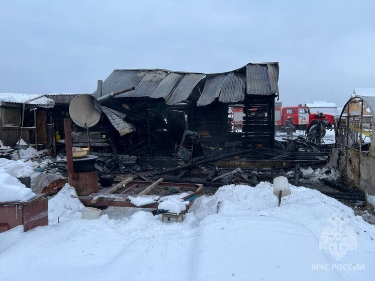В Медведевском районе сгорел частный дом