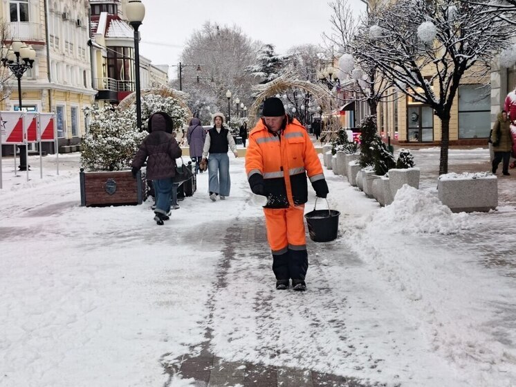 Дорожные и коммунальные службы Крыма работают в особом режиме из-за снегопада