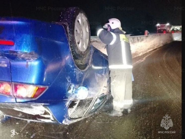 Водитель перевёртыша под Обнинском получил серьёзную травму